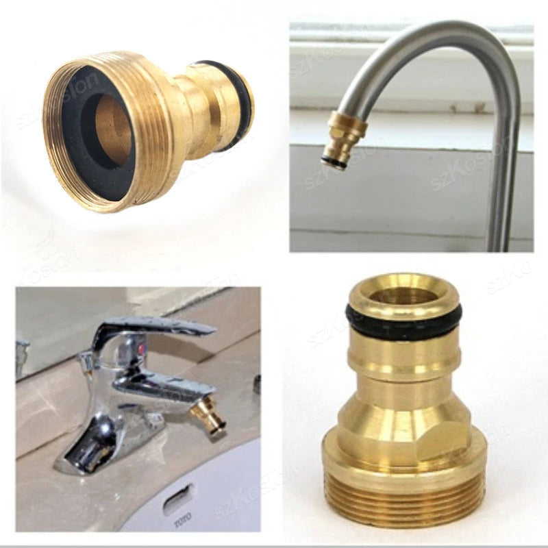 1/2/5PCS Universal Tap Kitchen Adapters Brass Faucet Watering Garden Tools Tap Connector Mixer Hose Adaptor Basin Accessories