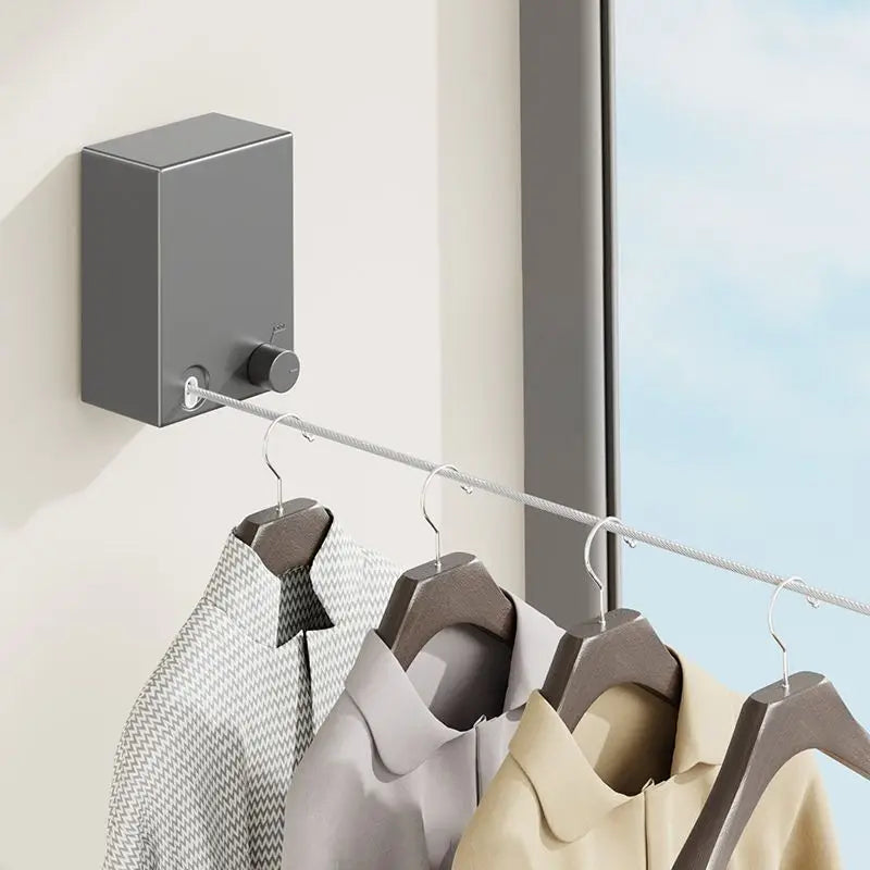Drying Artifact Bathroom Balcony Telescopic Hanging Invisible Clothesline Indoor Without Hole-Punching Shrinkage Wire Clothes
