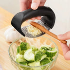 1PC Manual Garlic Press Rocker Stainless Steel Garlic Mincer Crusher Curved Handle Kitchen Tool Easy Clean Food Chopper Home Use