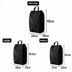 3PCS Travel Shoe Storage Pouch Waterproof Fabric Zipper Handbag Portable Dust‑proof Shoes Organizer Bag For Home Business Trip
