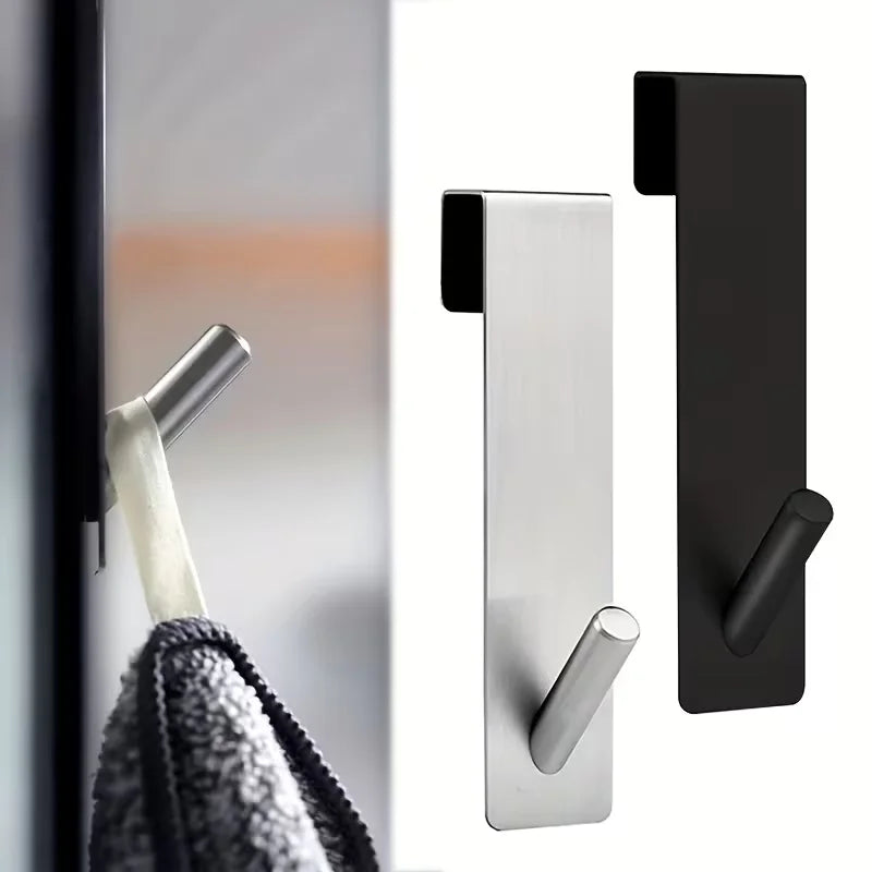 Stainless Steel Over Glass Door Shower Door Back Shower Towel Rack S-Shape Bathroom Bathrobe Hanger Holder Hooks
