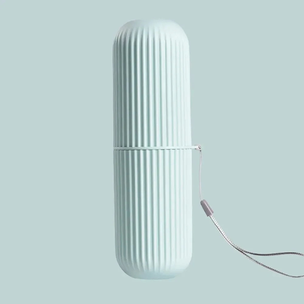 kkjoy Portable Toothbrush Holder with Toothpaste Storage – Travel Bathroom Cup Case Organizer for Toiletries On-the-Go