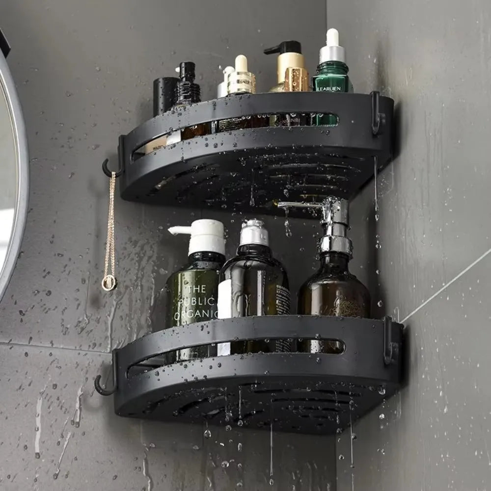 3/2/1 PCS Adhensive Bathroom Shampoo Holder Shower Caddy Shelves Storage No Drill Shelf Corner Towel Holder Shelves For Bathroom