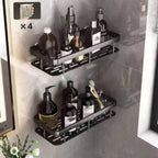 2PCS Bathroom Shelf Kitchen Storage Organizer ABS Shampoo Rack Shower Shelf Bathroom Accessories No Drill Shelf