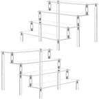 1-5 Tier Acrylic Display Stand,Clear Display Riser Rack for Cupcake,Perfume Doll Décor and Organizer Amiibo Funko POP Figures