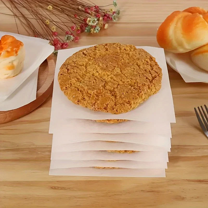 Non Stick Oil Proof Square Baking Paper Oven Barbecue Hamburger Cookie Food Separation Kitchen Cooking Supply