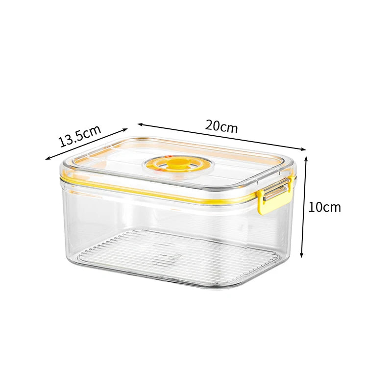 Vacuum Fresh-keeping Box Refrigerator Sealed Canister Microwavable Transparent Food Storage Container Kitchen Organizer Bento