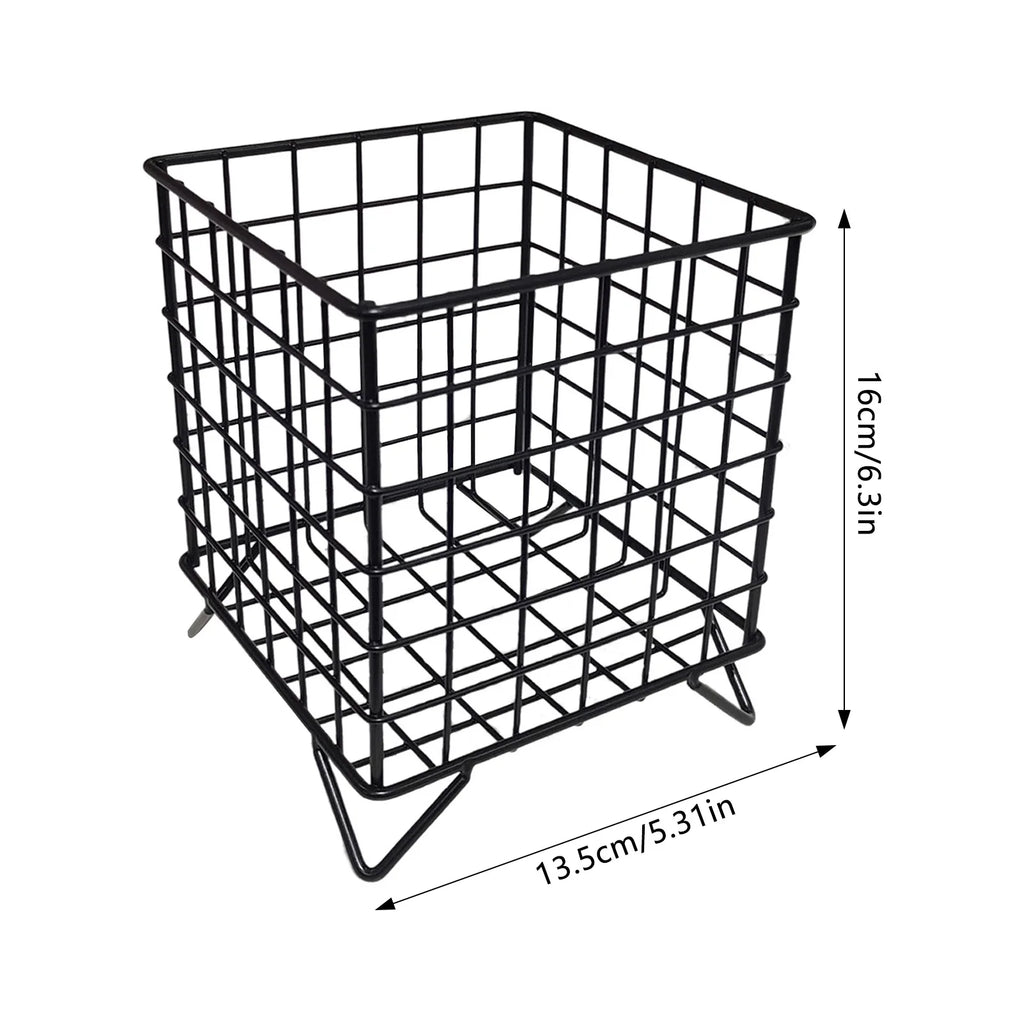 Multifunctional Iron Storage Basket Farmhouse Metal Kitchen Seasoning Snacks Basket Suitable for Friend Family Neighbors Gift