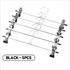 5pcs Metal Windproof Hanger for Clothes Home Pants Coat Non-slip Drying Hangers with Adjustable Clips Closets Storage Racks