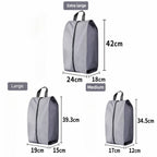 3PCS Travel Shoe Storage Pouch Waterproof Fabric Zipper Handbag Portable Dust‑proof Shoes Organizer Bag For Home Business Trip