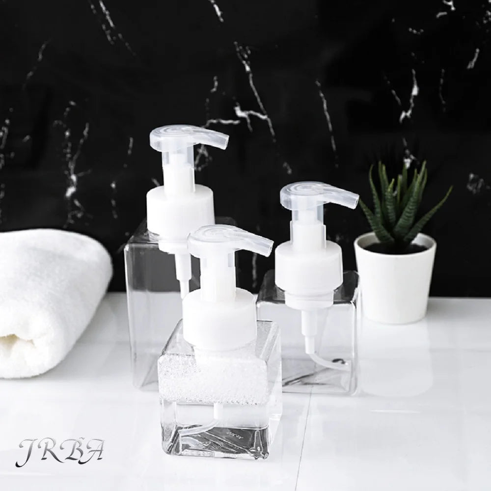 250ml/450ml Large Capacity Foam Bottles Dispenser Plastic Pump Bottles Mini Empty Soap Refillable Bottle Travel Shampoo Foaming