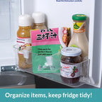Adjustable Fridge Divider Clips Refrigerator Side Shelf Separator Space Saving Kitchen Organizer for Sauce Bottles Food Packets