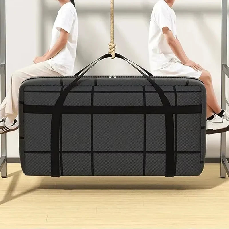 1Pc New Large Capacity and Super Load-bearing Black Composite Material Storage Bag, Dustproof and Moisture-proof with Zipper
