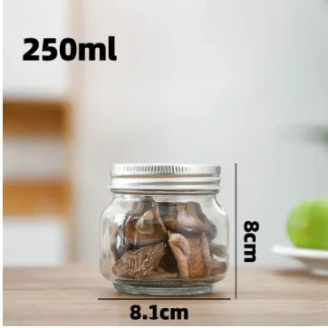 1PC Mason Jars with Lids, Wide Mouth Glass Jars for Canning, Centerpieces, Pickling, Storage, Food Meal Prep, Salad, Jam