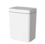 HTMCK White Touchless 15L Smart Sensor Trash Can – Electronic Bathroom Garbage Bin with Automatic Bagging, Smart Home Compatible