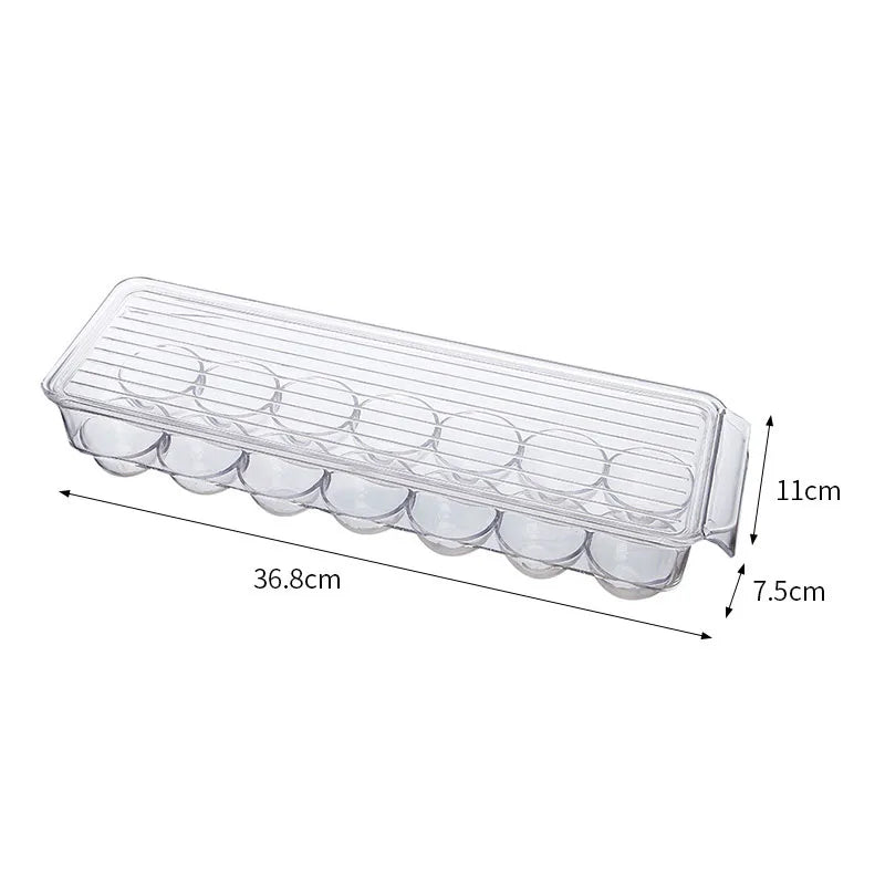 Transparent Refrigerator Storage Box Vegetable Fruit Organizer Fridge Clear Container for Kitchen Food Drinks Storage