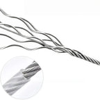 1pc 2/5/10meters Versatile Clothesline Stainless Steel Rope for Outdoor Camping Traction Ropes Thickened Dog Pet Leash