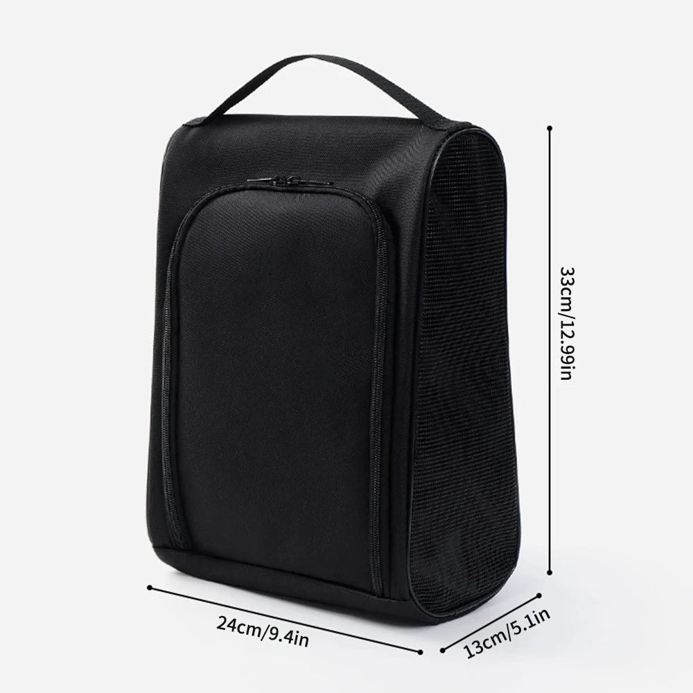1PC Black Oxford Cloth Travel Shoe Storage Bag, Basketball And Football Shoe Bag, Portable Business Travel Slipper Bag