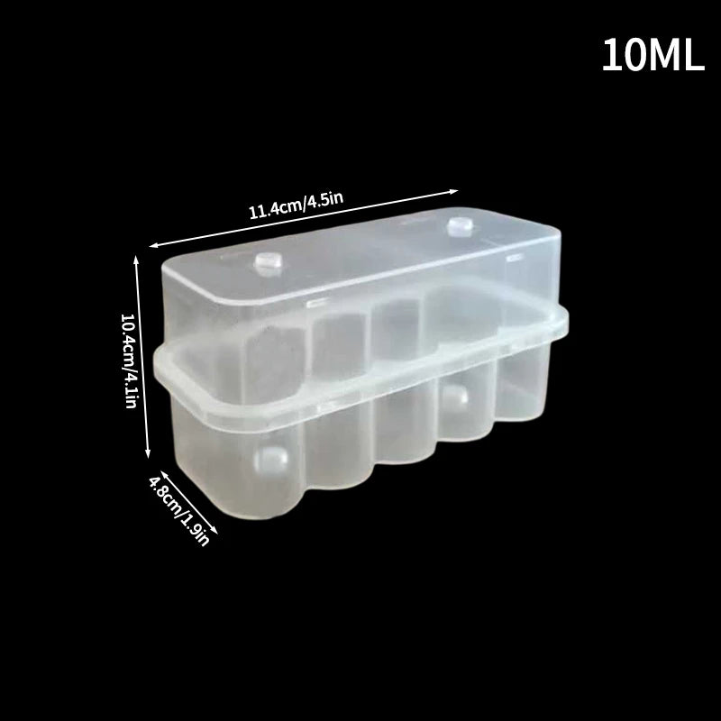 3/5/7/10mL Vial Storage Case Plastic Clear Freezer Tube Box Stackable Microtube Storage Box  Refrigerator Organizer