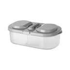 Double Compartment Food Storage Container Plastic Sealed Snack Container, Divided Into Boxes, Camping Lunch Box, Snack Box