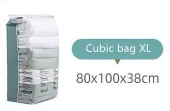 Extra Large No-Pump Vacuum Storage Compression Bags, Practical Space Saver to Store Clothes, Blankets and Bedroom Bedding Neatly