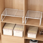 Stackable Telescopic Closet Shelf Retractable Expandable Wardrobe Divider Board  Adjustable Layered Partition Cabinet Organizer