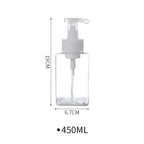 250ml/450ml Large Capacity Foam Bottles Dispenser Plastic Pump Bottles Mini Empty Soap Refillable Bottle Travel Shampoo Foaming