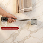 Homefish Grey White Black 40cm 30cm Punch‑Free Wall Mounted Single Pole Towel Rack Bathroom Storage Hanging Rack