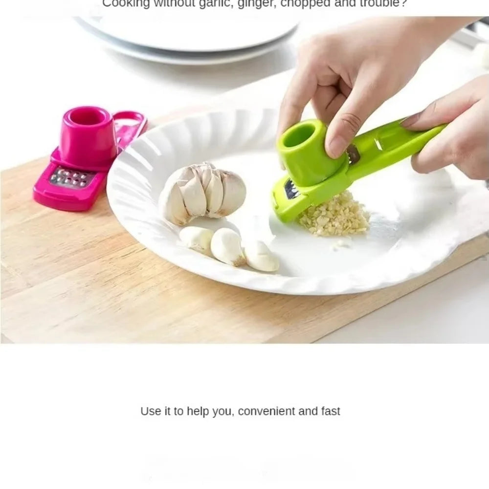 1PCS Mini Garlic Press Grinder Multi-Functional Manual Ginger Garlic Grinding Grater Cutter Garlic Peeler Kitchen Tools Gadgets