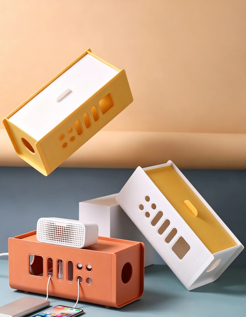 1pc Home Power Strip Wire Storage Box, Creative Multi-functional Data Cable Storage Box