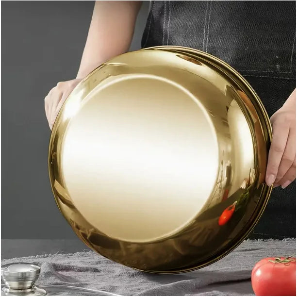 Stainless Steel Large Capacity Bowl, Suitable for Mixing Dough, Cleaning Vegetables, Stirring Salads, Easy To Clean