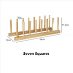 DIY Locker Bamboo Drain Rack Wooden Plate Rack Dish Rack Kitchen Organizer for Plates/Cutting Boards/Plates/Cups/Pot Lid