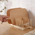 DIY Locker Bamboo Drain Rack Wooden Plate Rack Dish Rack Kitchen Organizer for Plates/Cutting Boards/Plates/Cups/Pot Lid