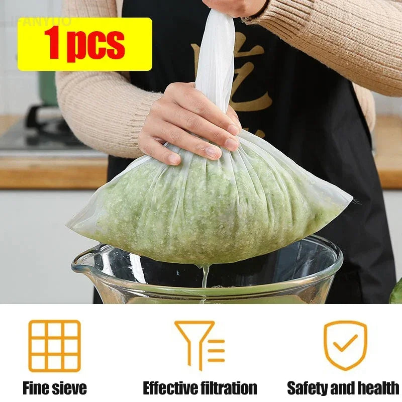 Colander Reusable Yogurt Tea Cheese Brew Food Fabric Home Nylon Soy Milk Wine Nut Cloth Brewing Mesh Filter Bag Water Strainer