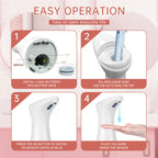 Premium Waterproof ABS Smart Touch‑Free Soap Dispenser White Automatic Sensor Hand Sanitizer Device for Bathroom Kitchen Househo