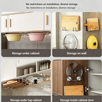 Sponge Storage Rack Kitchen Stainless Steel Sink Sponges Holder Adhesive for Sink Wall Mount Storage Keeps Sponge Scrubber Dry