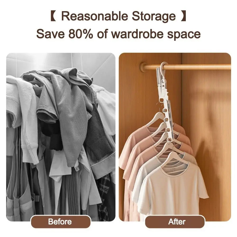 Foldable Five-hole Clothes Drying Rack Portable Travel Drying Rack for Home Use Hotels Dormitories Universal Hook Clothing Rack