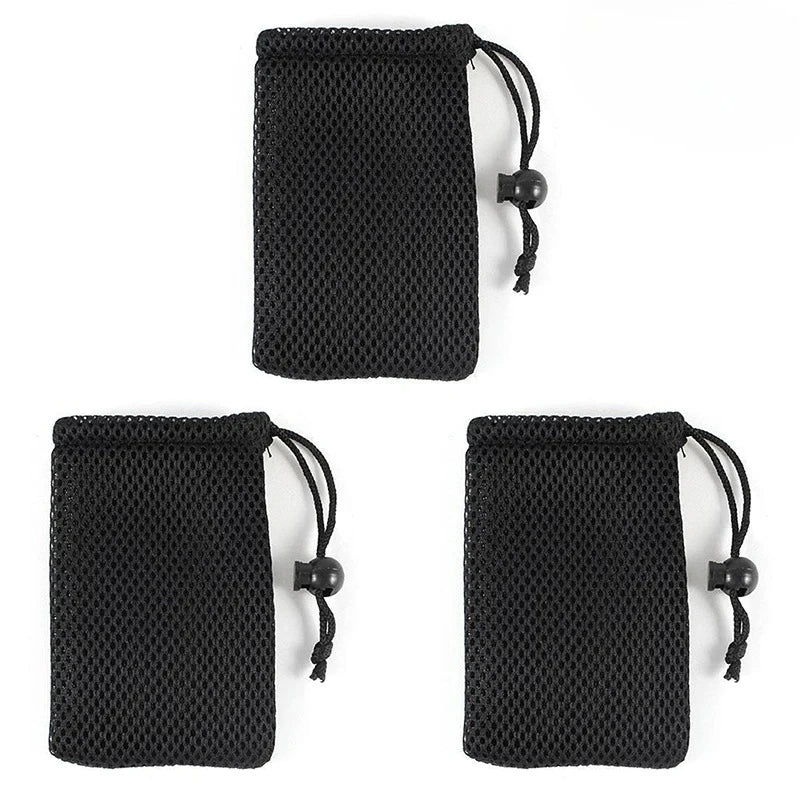 Nylon Mesh Drawstring Storage Pouch Bag Multi Purpose Travel & Outdoor Activity Pouch For Digital Products