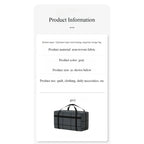 Large Capacity Portable Folding Duffel Bag Hand-Held Clothing Storage with Double Zipper Padded Wardrobe Organizer for Moving