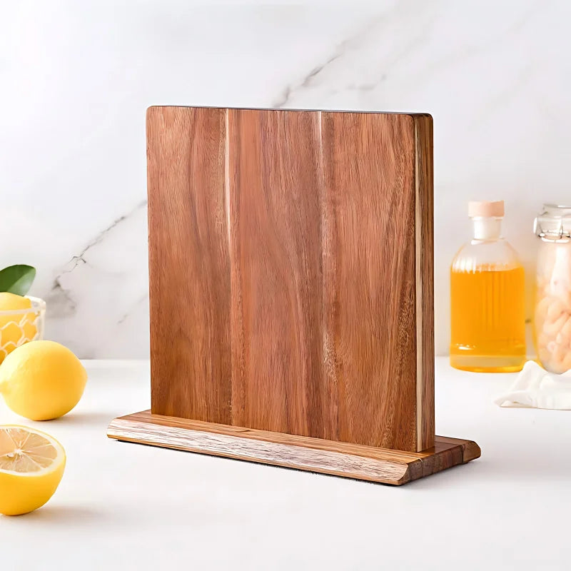 Acacia Wood Home Kitchen Magnetic Knife Block Holder Rack Magnetic Stands with Strong Enhanced Magnets