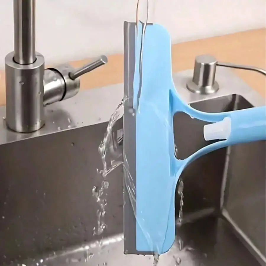 3‑In‑1 Spray Window Squeegee, Multifunctional Glass Cleaning Tool with Scrub Brush & Scraper, Streak‑Free Wiper for Windows, Mirrors, Shower Glass and Car Windshields