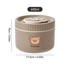 WORTHBUY Portable Insulated Lunch Box 304 Stainless Steel Fruit Salad Food Container Leak-proof Bento Box Microwave Heatable
