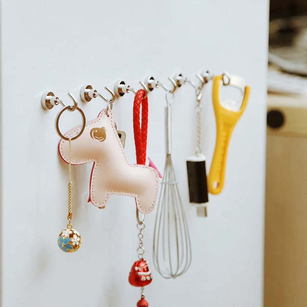 4/6/8 Pcs 30lb 0.47 inch Heavy Duty Strong Magnet Hooks for Refrigerator, Cruise Cabin, Grill, Kitchen, Garage, Office, Ceiling