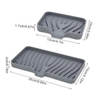 Silicone Faucet Mat Kitchen Sink Tray Soap Dispenser Sponge Drain Pad Sink Splash Drying Mat Countertop Storage Tray
