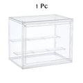 1/3 Pcs Clear StorageBox Stackable Display Case Acrylic Dustproof Organizer for Handbag Figure Toy Makeup Storage Organizer Box