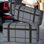 1Pc New Large Capacity and Super Load-bearing Black Composite Material Storage Bag, Dustproof and Moisture-proof with Zipper