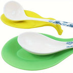 1PC Random Color Rubber Spoon Rack Scraper Rack Heat-Resistant Kitchen Utensil Pad Tray Kitchen Tool
