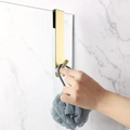 Stainless Steel Over Glass Door Shower Door Back Shower Towel Rack S-Shape Bathroom Bathrobe Hanger Holder Hooks