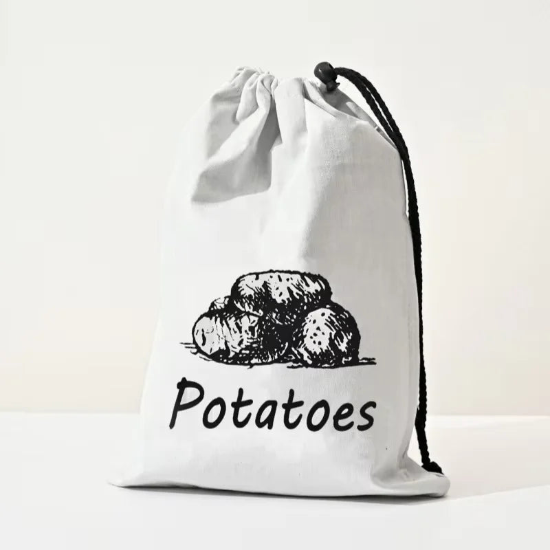 Onion Bag Potato Bag Vegetable Storage Bags Reusable Potatoes Storage Bags With Light-Blocking Liner Drawstring For Vegetable