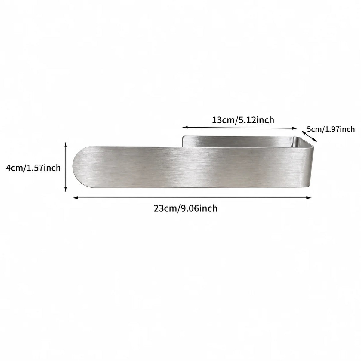 Homefish No Drill U Shape Stainless Steel Wall Mounted Towel Rack Bathroom Hardware 23cm 27cm